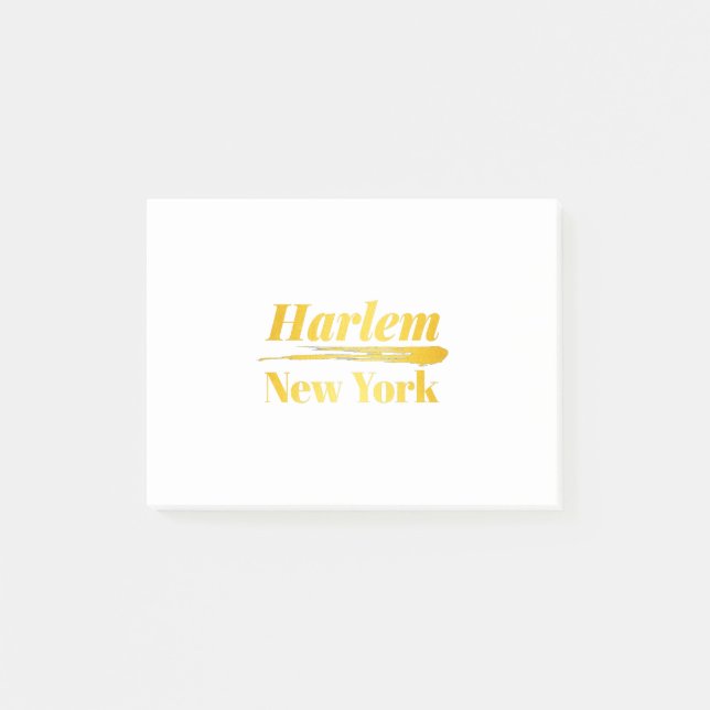 Harlem New York Guld Post-it Block (Framsida)