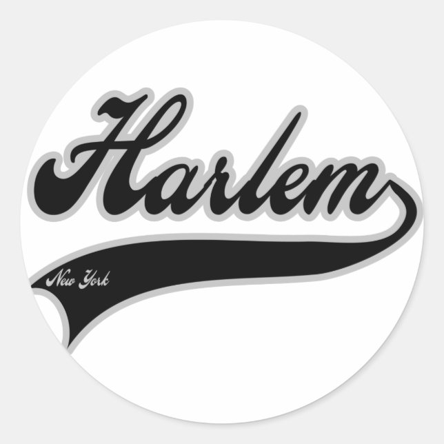 Harlem New York Runt Klistermärke (Framsida)