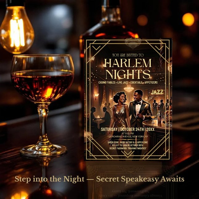 Harlem Nights 1920-tals Gatsby-fest Inbjudan (Skapare uppladdad)