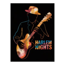 Harlem Nights gitarrsilhuett
