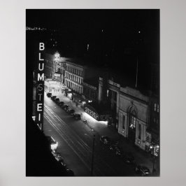 Harlem på natten, 1941. Vintagefoto Poster
