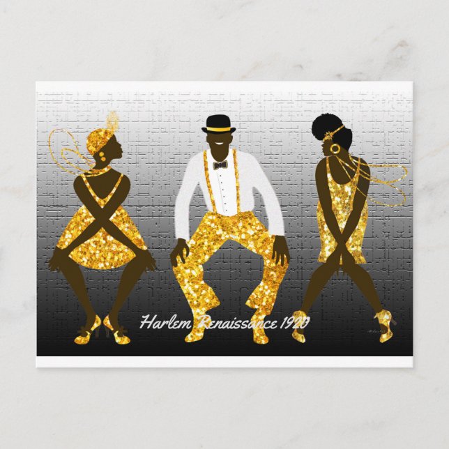 Harlem Renaissance 1920 Vykort (Framsida)
