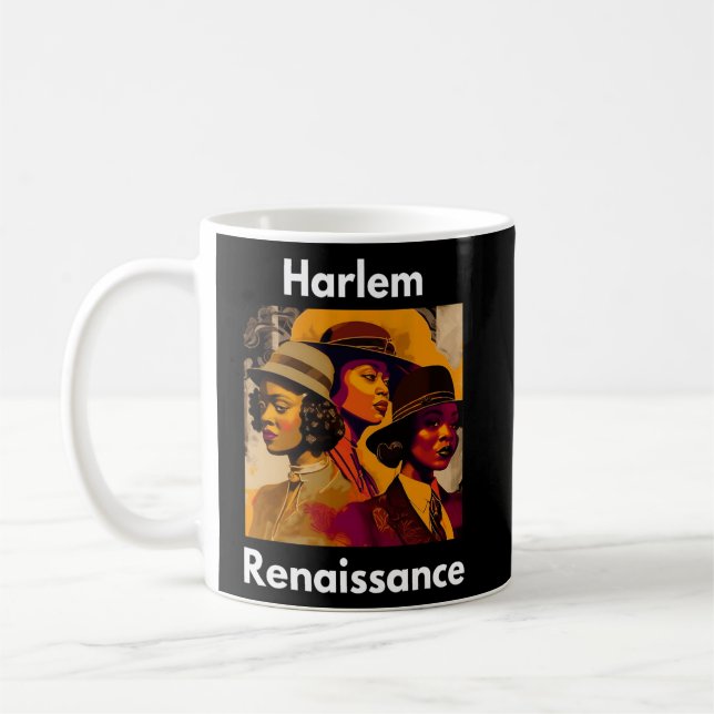 Harlem Renaissance Abstrakt Art Black History Mont Kaffemugg (Vänster)