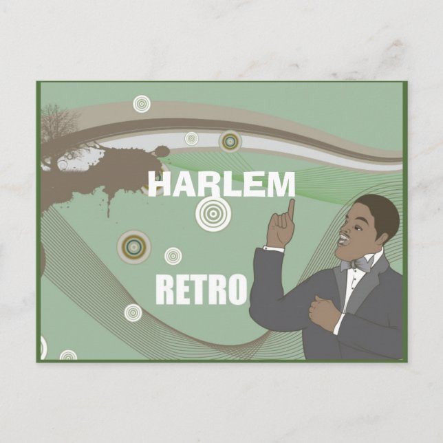 HARLEM RENAISSANCE RETRO JAZZ AGE POSTCARD VYKORT (Framsida)
