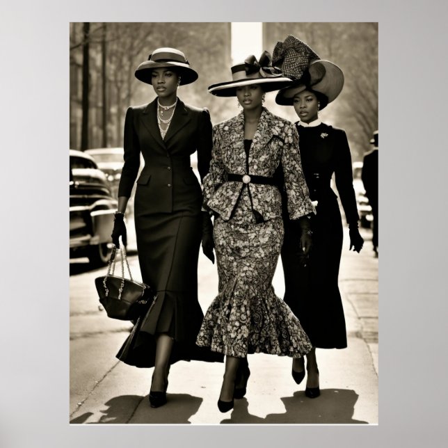 Harlem Renaissance Sofistikerade damer  Poster (Framsidan)