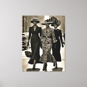 Harlem Renaissance Sophisticated Dam Canvastryck