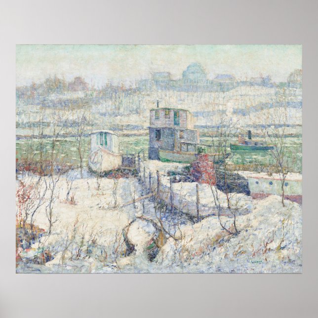 Harlem River - Ernest Lawson Fine Art Poster (Framsidan)