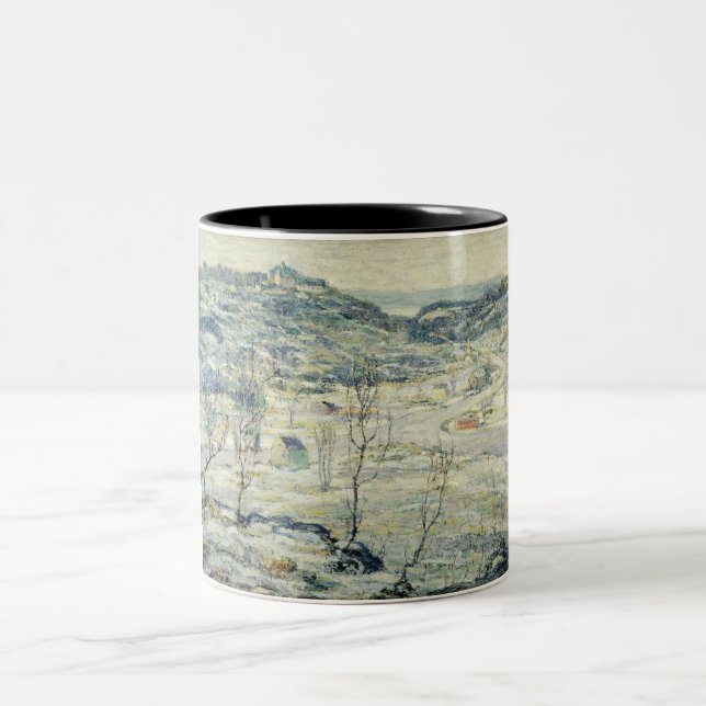 Harlem Valley in Winter (New York Scene) Två-Tonad Mugg (Center)