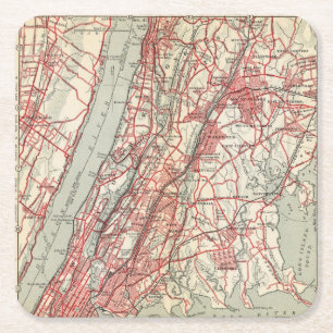 Harlem Yonkers, Pelham säteri, New York Underlägg Papper Kvadrat