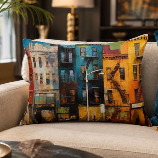 Harlemrenässansen 16x12 accentkudde prydnadskudde (Harlem Renaissance Art Print | Vibrant Jazz Legacy Wall Decor)