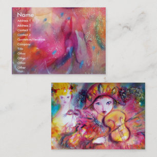 HARLEQUIN AND COLUMBINE Music,Decor,teaterartist Visitkort