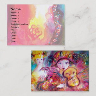 HARLEQUIN AND COLUMBINE Music,Decor,teaterartist Visitkort