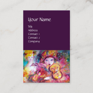 HARLEQUIN AND COLUMBINE Music,Decor,teaterartist Visitkort