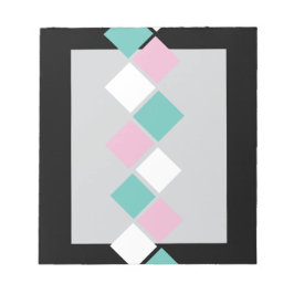 Harlequin-Anteckningsblock (Black, Aqua & Rosa) Anteckningsblock