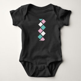 Harlequin Baby Bodydress (Black, Aqua & Rosa) T Shirt