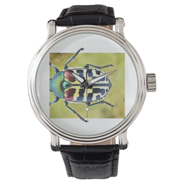 Harlequin beetle 251024IREF238 - Watercolor Armbandsur (Framsida)