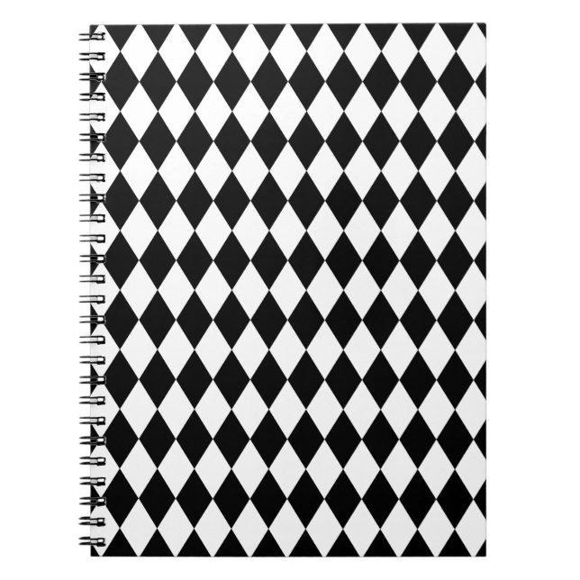 Harlequin Black and White Anteckningsbok (Framsidan)