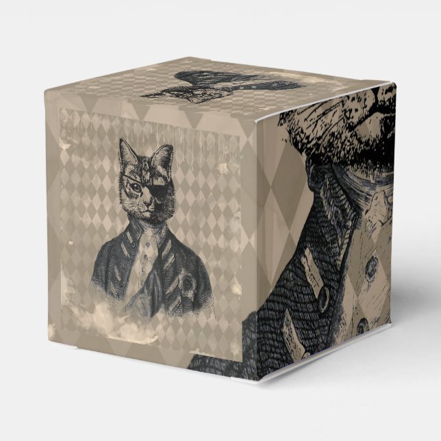 Harlequin Cat Grunge Presentaskar (Baksidan Sidan)