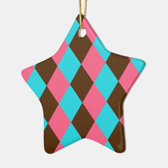 Harlequin, Chocolate Pastel Star Ornament (Vänster)