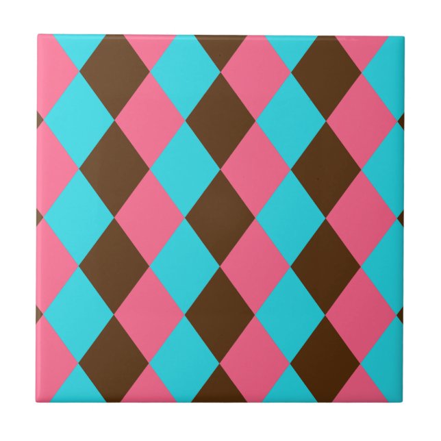Harlequin, choklad Pastellkrita Kakelplatta (Framsidan)