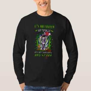 Harlequin Costume Freaky Clown Girl Graphic Det är T Shirt