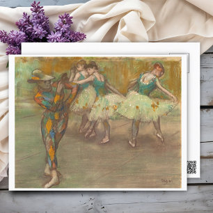 Harlequin Dance, Degas Impressionist Vykort