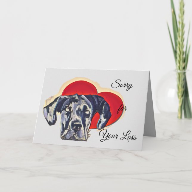 Harlequin Dane PopArt Kärlek Heart Kort (Framsida)