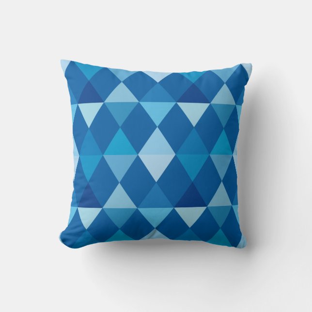 Harlequin / diamant mönster - Denim Blues Kudde (Framsida)