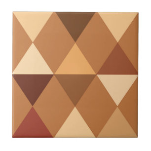 Harlequin / diamant mönster - Terracotta och brun Kakelplatta