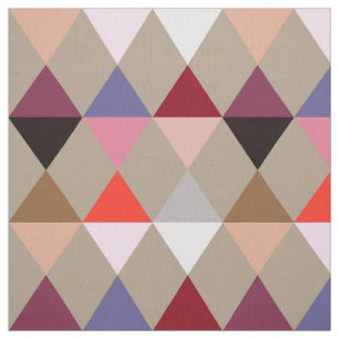 Harlequin-/diamantmönster - mång- Taupe Tyg