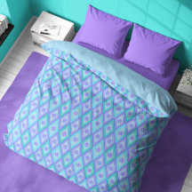 Harlequin Diamond Blommigt på Baby blue täcke för 