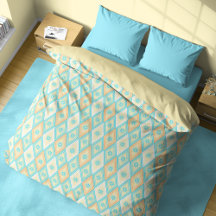 Harlequin Diamond Blommigt på Eggshell Duvet Cover