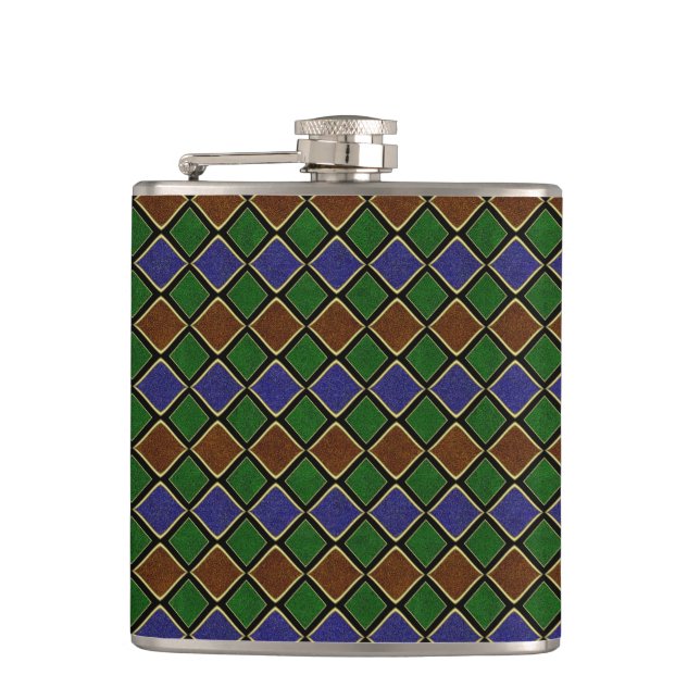 Harlequin Diamond Grid: Texturerad Harmoni Fickplunta (Framsidan)
