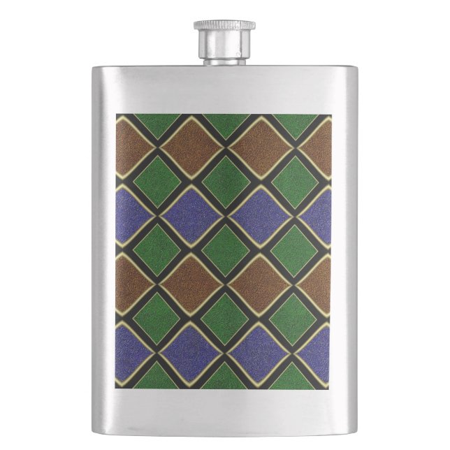 Harlequin Diamond Grid: Texturerad Harmoni Fickplunta (Framsidan)