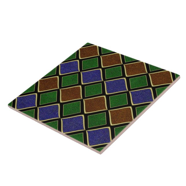 Harlequin Diamond Grid: Texturerad Harmoni Kakelplatta (Sidan)