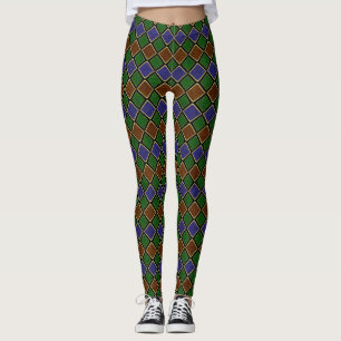 Harlequin Diamond Grid: Texturerad Harmoni Leggings