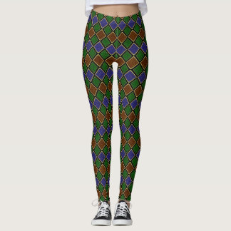 Harlequin Diamond Grid: Texturerad Harmoni Leggings