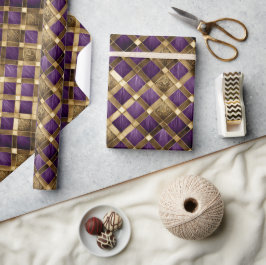 Harlequin Diamonds Lila och Guld ID1031 Presentpapper