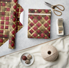 Harlequin Diamonds Red and Guld ID1031 Presentpapper