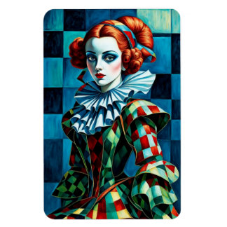"Harlequin Elegance - Art Magnet" Magnet