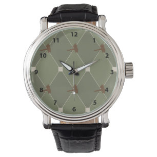 Harlequin Flygfiske Lures Mönster Armbandsur