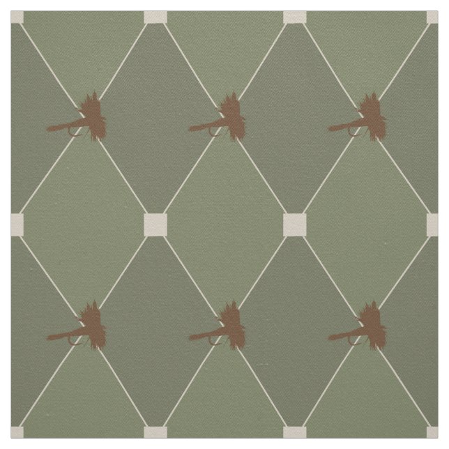 Harlequin Flygfiske Lures Mönster Tyg (Provkarta)