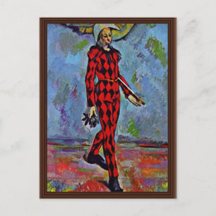 Harlequin från Paul Cézanne (Bästa kvalitet) Vykort