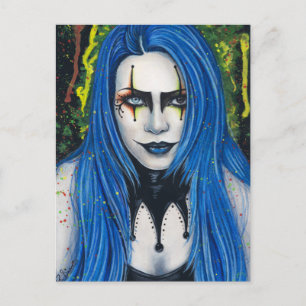 Harlequin gotiic Colorful Postcard Vykort