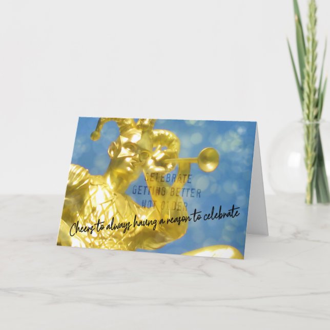 HARLEQUIN-gratulationskort Tack Kort (Framsida)