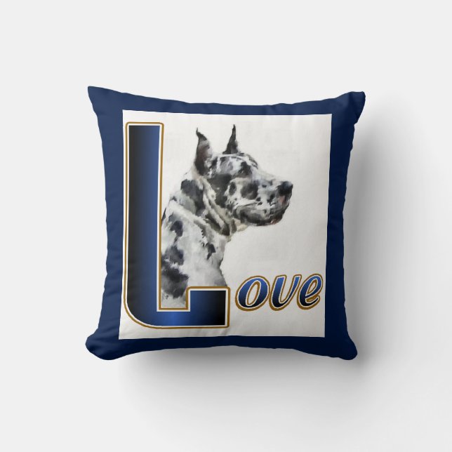 Harlequin Great dane Art Gifts Kudde (Framsida)