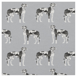 Harlequin Great dane hund grått Tyg