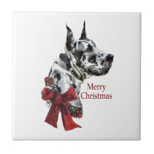 Harlequin Great dane jul Kakelplatta