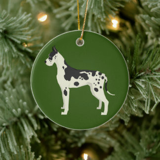 Harlequin Great dane jul Ornament