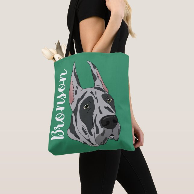 Harlequin Great dane Tygkasse (Närbild)